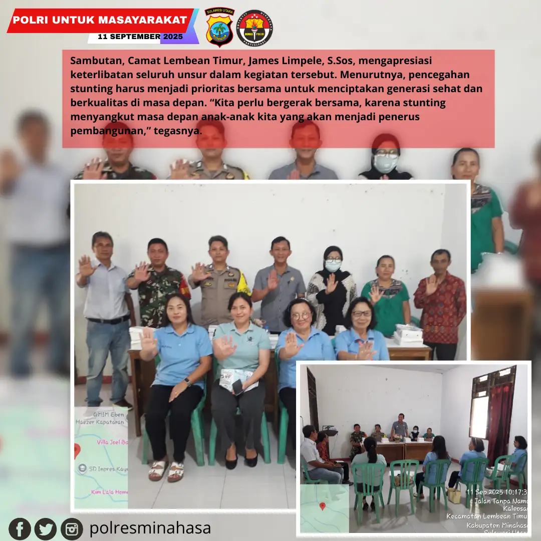 Mini Lokakarya dan Sosialisasi Stunting di Lembean Timur: Sinergi Pemerintah, Polri, dan Masyarakat